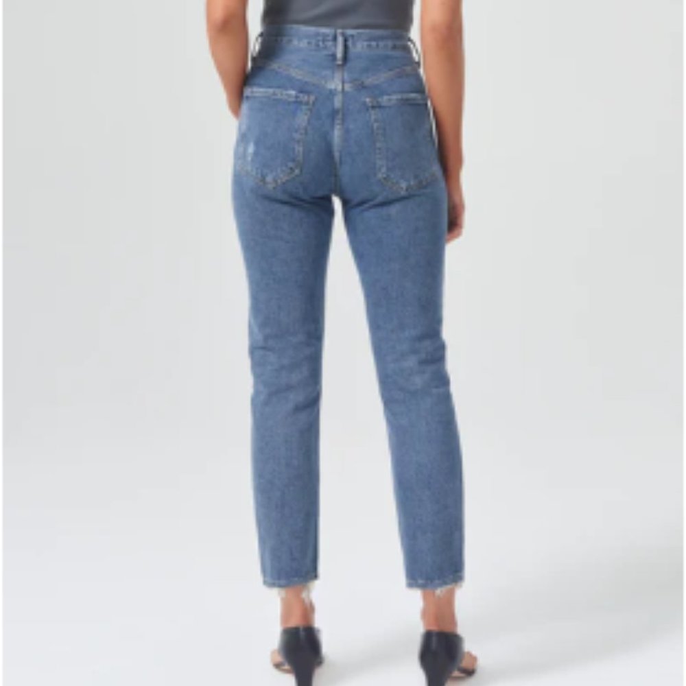 Agolde Riley High Rise Straight Crop Jeans